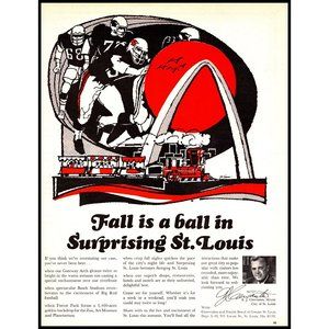 1970 St. Louis Tourism Board Convention Vintage Print Ad Gateway Arch Wall Art